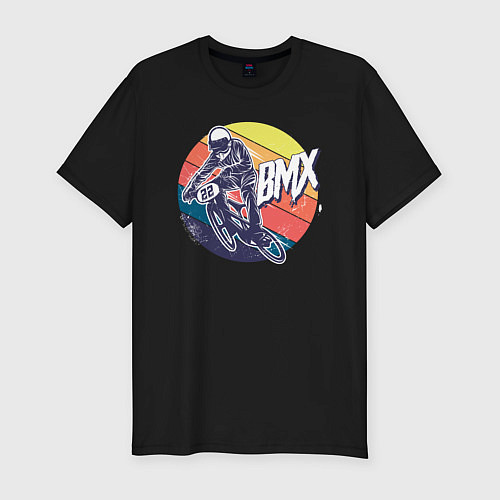 Мужская slim-футболка BMX Rider / Черный – фото 1