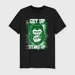 Мужская slim-футболка Get Up - Stand Up
