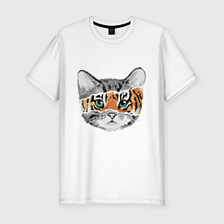 Мужская slim-футболка Тигровый гот