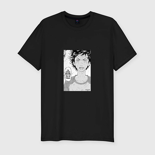 Мужская slim-футболка ТАКЭМИТИ ХАНАГАКИ / Черный – фото 1