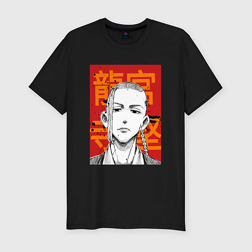 Мужская slim-футболка Кэн Рюгудзи Токийские мстители / Черный – фото 1