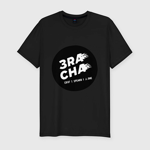 Мужская slim-футболка 3RACHA / Черный – фото 1