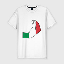 Футболка slim-fit Италия, цвет: белый