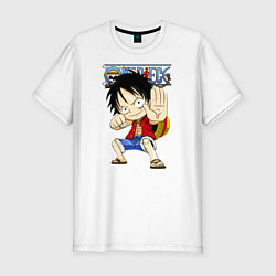Мужская slim-футболка Манки Д Луффи One Piece