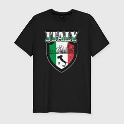 Футболка slim-fit Italy Shield, цвет: черный