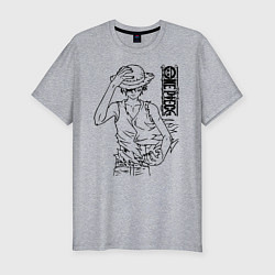 Мужская slim-футболка Луффи One Piece Большой куш