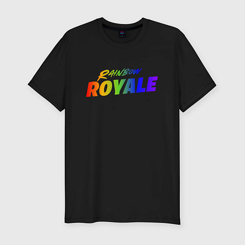Мужская slim-футболка Rainbow Royale / Черный – фото 1