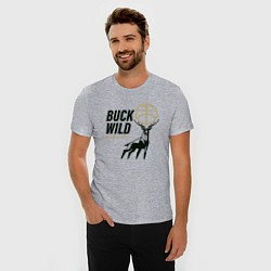 Футболка slim-fit Buck Wild, цвет: меланж — фото 2