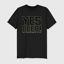 Футболка slim-fit Yes Deer!, цвет: черный