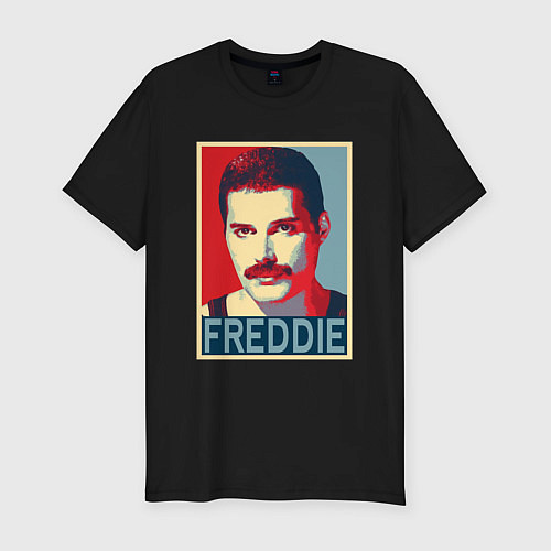 Мужская slim-футболка Freddie / Черный – фото 1