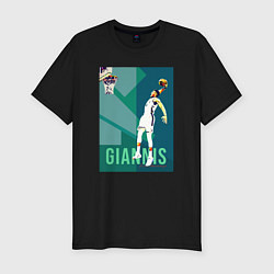 Футболка slim-fit Giannis, цвет: черный