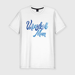 Мужская slim-футболка Мама волейбола