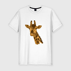 Мужская slim-футболка Жираф Жора