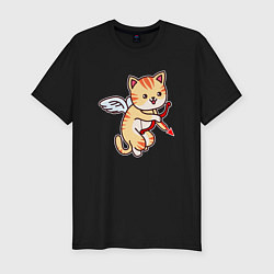 Футболка slim-fit Angel Cat, цвет: черный