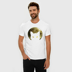 Футболка slim-fit Space Cat, цвет: белый — фото 2