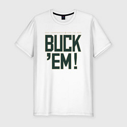 Футболка slim-fit Buck Em, цвет: белый