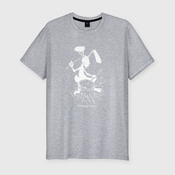 Мужская slim-футболка Курьер - Заяц