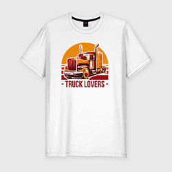 Футболка slim-fit Truck lovers, цвет: белый