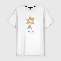 Мужская slim-футболка Cat is a star