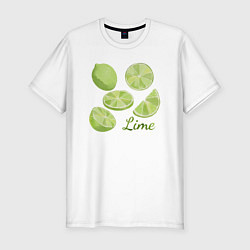 Футболка slim-fit Lime, цвет: белый