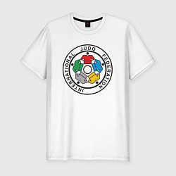 Футболка slim-fit Judo Federation, цвет: белый