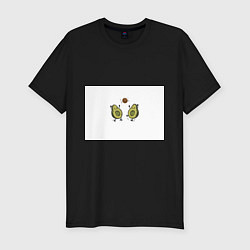 Мужская slim-футболка Любимые авокадо