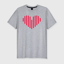 Мужская slim-футболка Минималистичное сердце