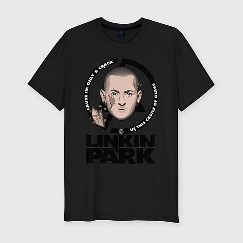 Мужская slim-футболка LINKIN PARK / Черный – фото 1