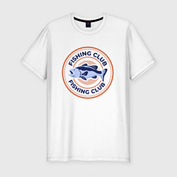 Мужская slim-футболка Клуб рыболовов