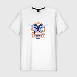 Мужская slim-футболка Клуб экзотической рыбалки