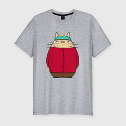 Мужская slim-футболка Totoro Cartman