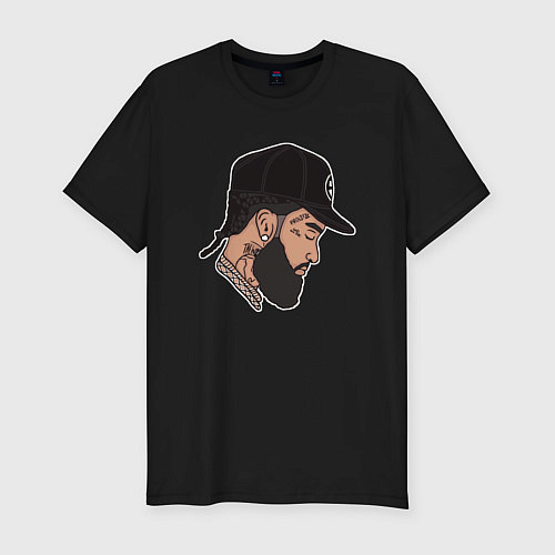 Мужская slim-футболка Peace Nipsey / Черный – фото 1
