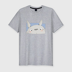 Футболка slim-fit Удивленный Тоторо, цвет: меланж