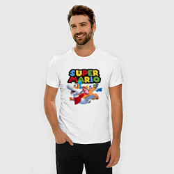 Футболка slim-fit Super Mario убойная компания, цвет: белый — фото 2