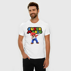 Футболка slim-fit Super Mario Dab, цвет: белый — фото 2