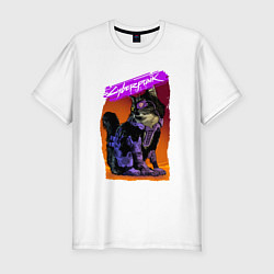 Футболка slim-fit CYBERPUNK 2077 КИБЕРПАНК 207, цвет: белый