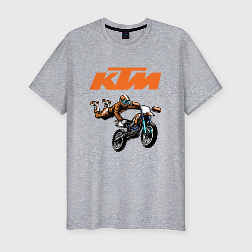 Мужская slim-футболка KTM МОТОКРОСС Z / Меланж – фото 1