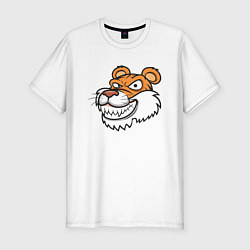 Мужская slim-футболка Хитрый Тигр