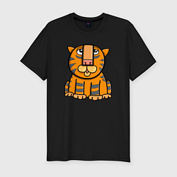 Футболка slim-fit Funny Tiger, цвет: черный