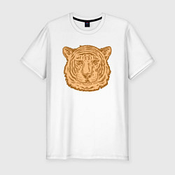 Футболка slim-fit Coffee Tiger, цвет: белый