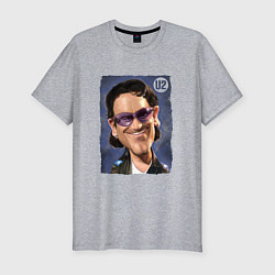 Мужская slim-футболка Боно Bono U2 ЮТУ Z