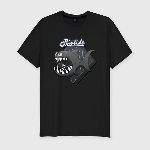 Мужская slim-футболка Black Jaggyfish / Черный – фото 1