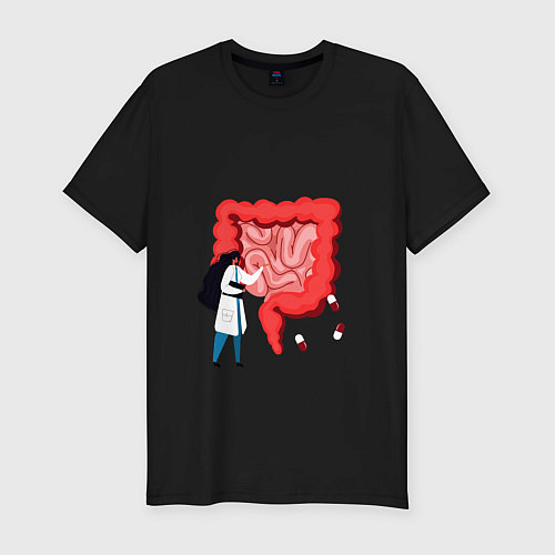 Мужская slim-футболка Мой внутренний мир / Черный – фото 1