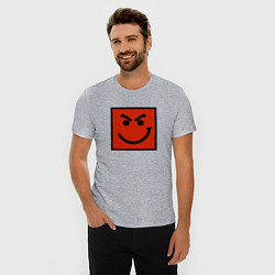 Футболка slim-fit BON JOVI HAVE A NICE DAY SMILE LOGO, цвет: меланж — фото 2