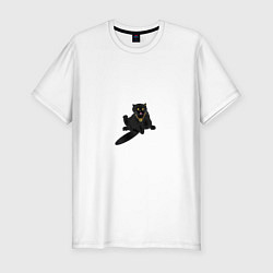 Футболка slim-fit Crypto Cat, цвет: белый