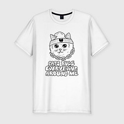 Мужская slim-футболка Cats Rule