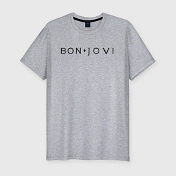 Футболка slim-fit BON JOVI БОН ДЖОВИ НА СПИНЕ, цвет: меланж
