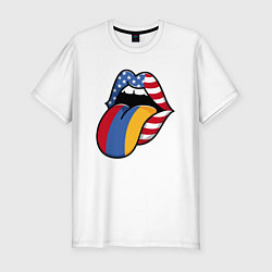 Мужская slim-футболка Армения - США