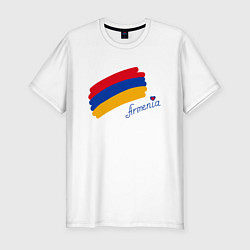 Мужская slim-футболка Любимая Армения