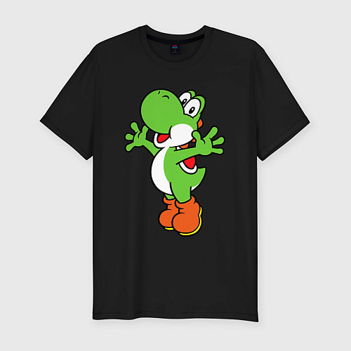 Мужская slim-футболка Yoshi / Черный – фото 1